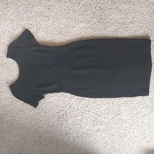 Boden Women's Ribbed Black Dress Lined size US 6R knee length with Scoop Back